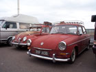 Matt look red Type 3 Notchback with a red Beetle