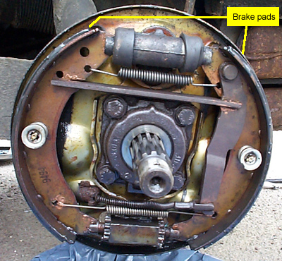 Inside a Beetle brake drum